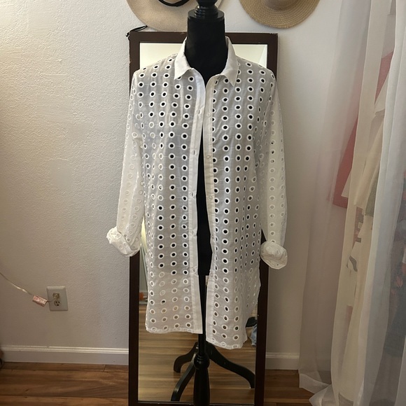 Eyelet Swim Coverup - Picture 3 of 7